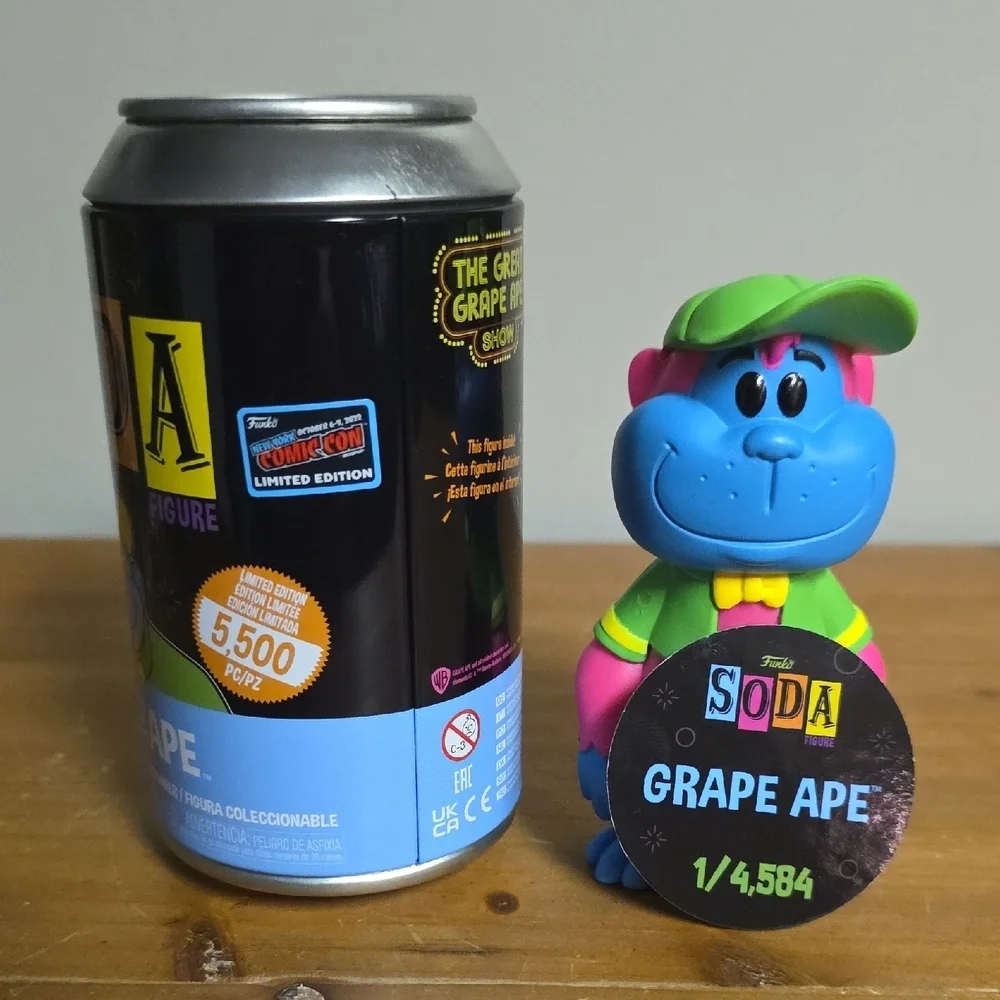 Funko Soda Grape Ape Blue and Green Figure with Can - Picture 2 of 3